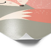 かわいいボホキツネ子供部屋デコールアートポスター フォトプリント            (角)