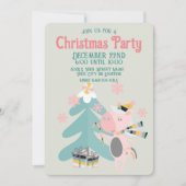 かわいいボホクリスマスユニコーン シェイジ 招待状 (正面)