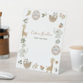 かわいいボホサファリアナミアルスベビーシャワーカスタム 台座サイン (インサイチュ)