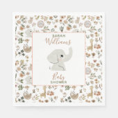 かわいいボホサファリアナミアルスベビーシャワー スタンダードランチョンナプキン (正面)