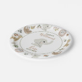 かわいいボホサファリアナミアルスベビーシャワー ペーパープレート (アングル)