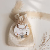 かわいいボホサファリ動物ベビシャワーありがとう フェイバータグ