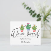 かわいいボホサボス引っ越しました新しいホームフォトムービング 案内ポストカード (スタンド正面)