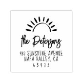 かわいいボホサンカスタムファミリー名差出人住所 セルフインキングスタンプ (デザイン)