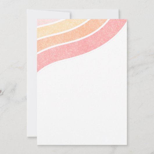 かわいいボホサンガールズファースト誕生日 招待状 (裏面)