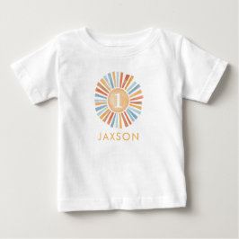 かわいいボホサンシャイン1st誕生日サンTシャツ ベビーTシャツ