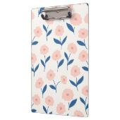 かわいいボホシックなピンクの花柄 クリップボード (左)