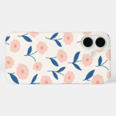 かわいいボホシックなピンクの花柄 Case-Mate iPhoneケース (裏面 (横))