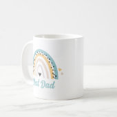 かわいいボホシックブルーレインボー名前をカスタムするスクリプト コーヒーマグカップ (正面左)