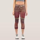 かわいいボホシックラグラグ数々のカラー カプリレギンス (正面)