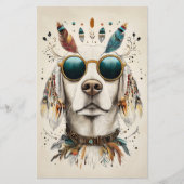 かわいいボホシックラブラドールドッグCK8スクラップブック紙 (正面)