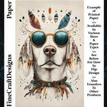 かわいいボホシックラブラドールドッグCK8スクラップブック紙