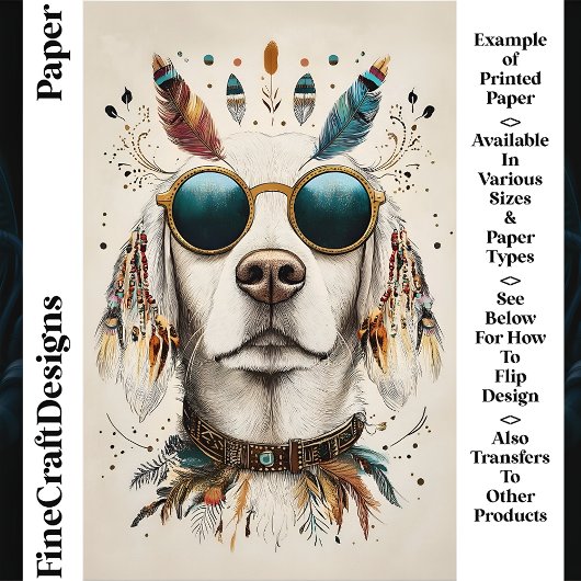 かわいいボホシックラブラドールドッグCK8スクラップブック紙