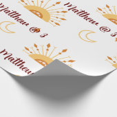 かわいいボホシナ子供の誕生日シームレスパターン ラッピングペーパー (角)