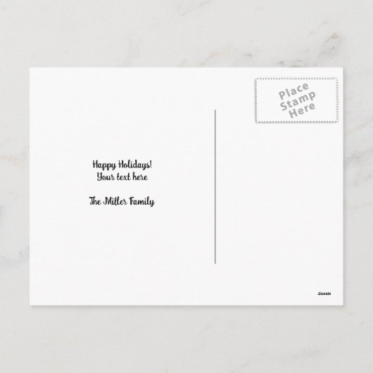 かわいいボホスタイルクリスマスツリーホリデーポストカード シーズンポストカード (裏面)