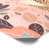 かわいいボホチーターアニマルサファリベビールームウォールアート ポスター (角)