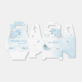 かわいいボホテディベア雪の結晶の冬のベビーシャワー フェイバーボックス (折り畳みなし)