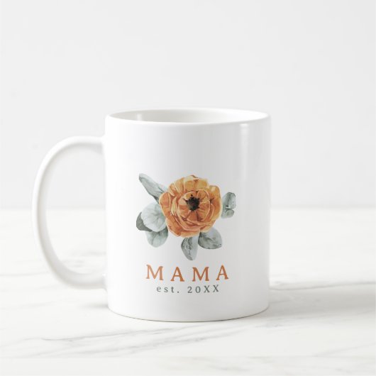 かわいいボホテラコッタフローラ緑のママEst。 コーヒーマグカップ (左)