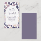 かわいいボホデイジーおむつラッフル エンクロージャーカード (正面/裏面)