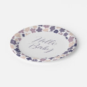 かわいいボホデイジーベビーシャワー ペーパープレート (アングル)