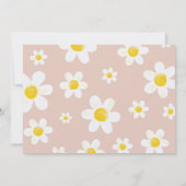 かわいいボホデイジー開花誕生日パーティー サンキューカード (裏面)