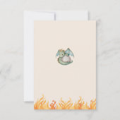 かわいいボホドラゴンエッグベビーシャワーサンキューカード サンキューカード (裏面)