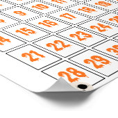 かわいいボホハロウィーンカウントダウンポスター ポスター (角)