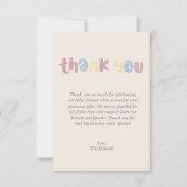 かわいいボホハローリトルワンベビーシャワー サンキューカード (正面)