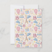 かわいいボホハローリトルワンベビーシャワー サンキューカード (裏面)