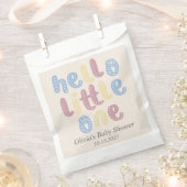 かわいいボホハローリトルワンベビーシャワー フェイバーバッグ (クリップ留めされた状態)