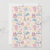 かわいいボホハローリトルワンベビーシャワー 招待状 (裏面)