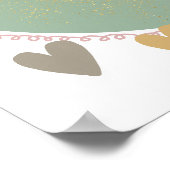 かわいいボホハート ポスター (角)