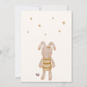 かわいいボホバニーのおもちゃ赤ちゃんシャワー 招待状 (裏面)