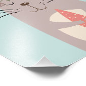 かわいいボホバニー子供部屋デコールアートポスター フォトプリント            (角)