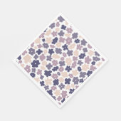 かわいいボホパープルデイジーベビーシャワー スタンダードランチョンナプキン (角)