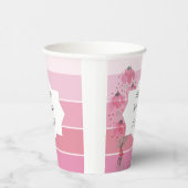 かわいいボホピンクウォーターカラーフローラ 紙コップ (右)