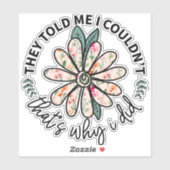 かわいいボホフラワーインスピレーションやる気を起こさせる シール (シート)