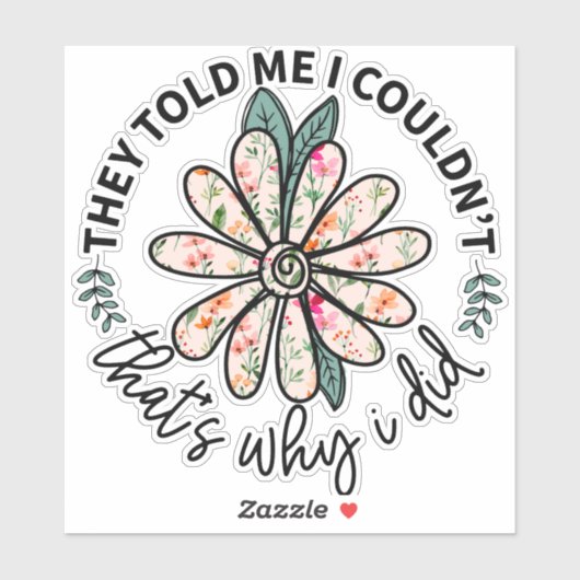 かわいいボホフラワーインスピレーションやる気を起こさせる シール (シート)