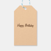 かわいいボホフローラカスタムうさぎラウンドクロックギフトta ギフトタグ (裏面)