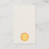 かわいいボホフローラサンおむつラッフルベビーシャワー エンクロージャーカード (裏面)