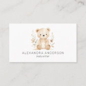 かわいいボホフローラベアウォーター色チャイルドサービス 名刺 (正面)