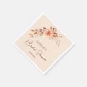 かわいいボホブライダルシャワーペーパーナプキン スタンダードカクテルナプキン (角)