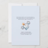 かわいいボホブルーランピオンベビーシャワーbyメール 招待状 (裏面)