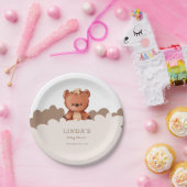 かわいいボホベアカベビシャワー ペーパープレート (パーティー)