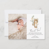 かわいいボホベイビーシャワー写真サンキューカード サンキューカード (正面)