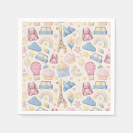 かわいいボホベイビーシャワー スタンダードカクテルナプキン