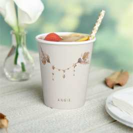 かわいいボホベイビーシャワー 紙コップ