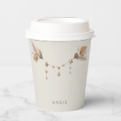 かわいいボホベイビーシャワー 紙コップ (正面)