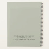 かわいいボホベビープランマイルストーンセージ プランナー手帳 (裏面)