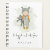 かわいいボホベビープランマイルストーンセージ プランナー手帳 (正面)